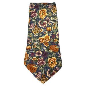BASE Made in Italy Floral Necktie Flowers Colorful‎ Pattern Classic Men's Tie